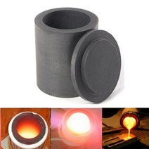 뚜껑 덮개가있는 고순도 흑연 용융 도가니 주조 20mm x 20mm/25Mm 25mm/40x40mm/50mm 50mm/60Mm 60mm 검정색, [06] 50mmx50mm