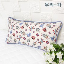 우리가 수제 순면 서커스삥 누빔솜덧댐 유아 편백 메밀 목베개 베개커버 25x45(커버만)