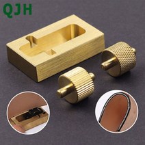 DIY 가죽공예도구 순수 구리 조각 가장자리 염료 오일 바느질 diy 손 바느질 세트 만들기 2 롤러