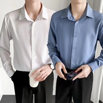 주디앤 남성 스테디 베이직 링클프리 긴팔 카라 셔츠