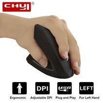버티컬마우스 무소음 블루투스 무선 마우스 CHYI-왼손잡이용 무선 수직 인체 공학적 마우스 2.4Ghz 광학 U, 한개옵션0, 한개옵션1