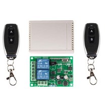 433Mhz 원격 제어 스위치 범용 AC 85V ~ 250V 110V 220V 2 채널 릴레이 수신기 및 컨트롤러 라이트 도어, 02 1 Receiver and 2RC