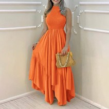 휴양지원피스 바캉스 드레스 비치웨어 파티 착용 민소매 휴일 보헤미안 롱 backless halter maxi dress