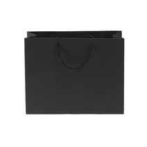 종이쇼핑백 튼튼한 선물용 종이가방 무광 블랙 가로형 쇼핑백 중형 30x25cm