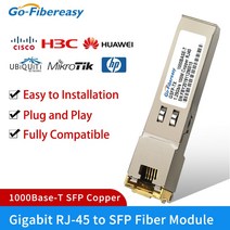 SFP 모듈 RJ45 구리 1000BASET 기가비트 광학 트랜시버 Cisco Mikrotik Ubiquit Huawei NetgearFiber 이더넷 스위치 용, [07] 1pcs For Ubiquiti