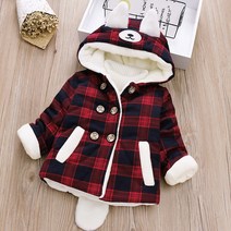 보니또 체크너구리 유아패딩점퍼