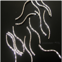 925 silver 웨이브 컷팅 파이프 팔찌만들기 DIY 실버부자재 비즈재료, 30mm, 30mm
