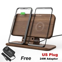 가성비KEYSION 듀얼 무선 충전기 스탠드 XR 맥스 8 플러스 고속 호환 S10 용 5 코일, [07] US-Plug Set-2, 07 US-Plug Set-2