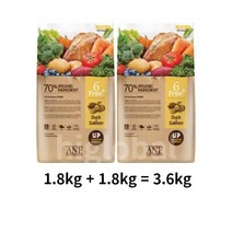 ANF 유기농6Free플러스 오리&연어1.8kg 강아지사료, 3.6kg, 2개