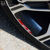 JS automotive 쏘렌토MQ4 K5 스팅어 쏘울 셀토스 K3 GT라인 X라인 알루미늄 메탈 엠블럼 휠 스포크 포인트 로고 차량 익스테리어 드레스업 몰딩 튜닝 스티커 용품, X라인-레드(4P)