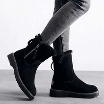 데일리 신발 코디 숏앵글 털안감 낮은굽 워커 앵클