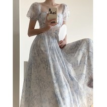 여성복 프렌치 프린트 원피스, 그림 색상