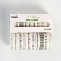 접착앨범 성장책 사진첩 DIY 마스킹 접착제 있음 장식소품재료 스윗 가능 러브 시리즈 박스 테이프 1906542005, 간오율 10 롤 한통