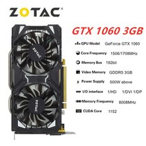GTX750 ZOTAC GTX 1060 6GB 그래픽 카드 10606GD5 비디오 GPU 데스크탑 PC 컴퓨터 화면 맵 RTX 750 950 Vid, 01 GTX1060 3GB