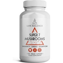 영국산 슈퍼 버섯 7종 블렌드 마이타케 구름버섯 동충하초 영지 차가버섯 120캡슐 비건, 상품선택