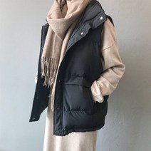 패딩 조끼 여성 루즈핏 자켓 겨울 코트