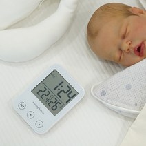 말랑하니 신생아 디지털 온습도계 온도측정기, 화이트