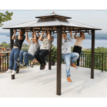 통나무원두막 파빌리온 원두막 조립 정원 대형 비, 2.52.5미터10cm 기둥