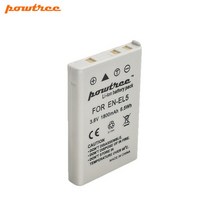 카메라 배터리 Powtree 1800mAh EN-EL5 디지털 카메라 배터리 + 니콘 Coolpix P4 P80 P90 P100 L10, 03 1 Battery