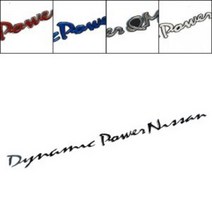 ArtX 닛산 다이나믹 파워 슬로건 엠블렘/포인트 엠블럼, L, 레드+블랙