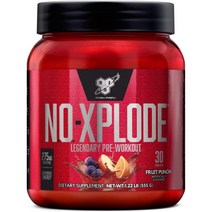 BSN 노익스 1.2lb 노익스부스터 포도 NOXplode 노익스플로드 30회, Fruit Punch, 30 Servings (Pack of 1), 1개