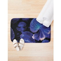트램펄린 매트 점핑 방방 트램폴린 Blacklight 해파리 목욕 매트 바닥 발 욕실, 01 60x40cm(24x16in)