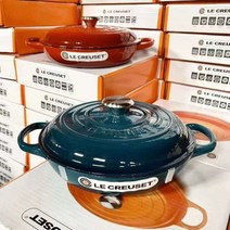 르쿠르제26cm 주물 무쇠 전골 샤브샤브 낮은 냄비, 26cm 법랑 해물냄비 오렌지, 26cm