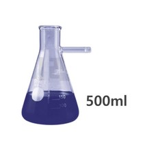과학실 가열반응 증류용 가지달린 비커 500ml 도구 비이커 실기 유리기구 삼각