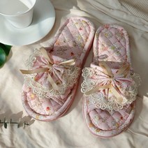 발편한 3중 쿠션 워셔블 거실 면 슬리퍼, 핑크