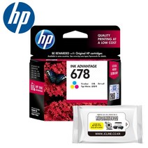 HP 정품잉크 678컬러 데스크젯 + 항균물티슈 1015 2515 2545 2546 2548, HP정품_678컬러, 1개