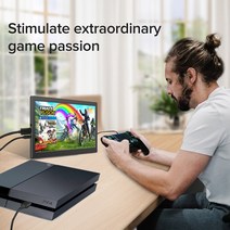 카페키오스크 카드단말기 무인 호텔 스탠드 병원 UPERFECT 휴대용 Monitor7.0inch IPS 디스플레이 USB H, 01 영국 플러그