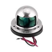 12V ABS 방수 활 LED 네비게이션 조명 빨간색 녹색 보트 해양 표시기 스포트 라이트 요트 링 1 피스, [02] green light