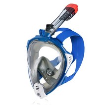 스킴 보드 180 ° 파노라마 전체 건조 접이식 다이빙 마스크 수영 훈련 장비 안개 방지 누출, 04 Black Blue S  M