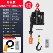 휴대용 소형 전동 300kg 11.8m 트리플 핏 호이스트 220v 리프트 크레인, 단품