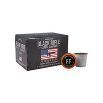 블랙 라이플 커피 AK Espresso 미디엄 로스트 포드 32개 싱글 서브 견과류 향과 감귤류 다크 초콜릿 향이 나는 콜롬비아 브라질 그라운드 재향군인 최초 대응자 지원, 프리덤 퓨얼(다크 로스트)_12개(1팩)