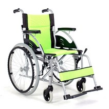 경량형 수동 알루미늄 휠체어 E1/E2, 1개, E1(연두색)