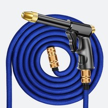 POWER 자동차세차호스 베란다 청소호스 정원호스 원예 가든 물 호스 분사건 블랙색상, 30m