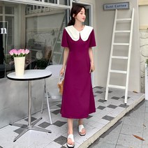 여름 고급 럭셔리 우아한 원피스 과 우아한 핑크 반팔블루 체크 봄 여름서양식 슬림 한 A 라인 미디 스커트 여성 의류