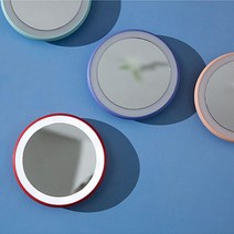 이파인스토리 화장거울 원형거울 동그란거울 W64DC69 여성거울 작은거울 미니거울 LED 손거울 학생거울 뷰티거울 화장 메이크업거울 사은품 판촉물 거울, EF 민트