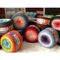 얀아트 플라워 yarnart flower 250g 뜨개질 그라데이션실 믹스실 초보용 대용량 콘사 면사 아크릴 46종
