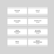 양념통 화이트라벨 스티커 레터링 유리병 조미료통 용기 플라스틱통 오일병, 01_SUGAR(설탕)
