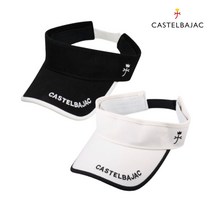 까스텔바작 여성 골프 썬캡 모자 하트 자수 코튼 썬바이저 CW203, CW205_화이트_썬캡