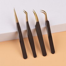 CMCOSMETIC 헤마타이트 속눈썹 핀셋 전문가용, 2-4