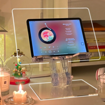 투명 아크릴 각도조절 휴대용 책받침대 독서대 책거치대 북스탠드 아이패드거치대
