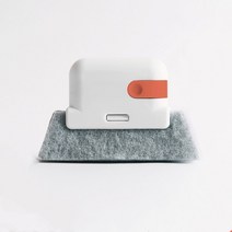 창문청소기 방충망청소 자석 유리창닦이 스퀴지 2in 1 그루브 청소 도구 창틀 문 브러시 창 휴대용 틈새, 03 Orange