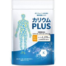 서플리먼트 HEALTHAMP;CO 칼륨 PLUS 염화칼륨 영양 기능 식품 1 170MG 미네랄 (비타민 B1 B2 B6 B12 E) 보, One Size, One Color