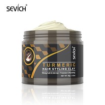 Sevich 강황헤어 젤라틴 80g 탈모 방지 강력 정형 왁스 영구 정형 매끄러운 조형 진흙 배송지: 중국 색상: 강황발 점토, 상품 상세페이지 참조