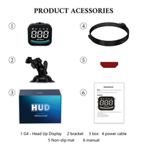 obdhud g5 gps hud 스마트 디지털 마일리지 미터 속도계 오토 알람 헤드업디스플레이 방향계 프로젝터 카니발 쏘렌토 투싼 셀토스 스포티지, 모든 자동차용 GPS