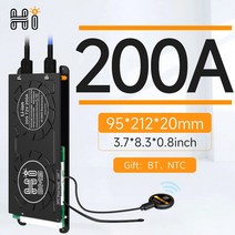 HIBMS스마트 BMS 16S 48V Lifepo4 8S 24V 4s 12V 30A 60A 80A 100A 120A 150A 200A 250A 태양광 인버터 홈 에너지 저장 RV, Li-ion 20S 72V BMS+200A BT