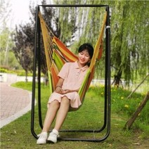 흔들 그네 테라스 옥상 해먹 의자 가정용 그네베란다 2인용 침실 레저아웃 요람 달면, 05 레인보우 리프트 쿠션 x2